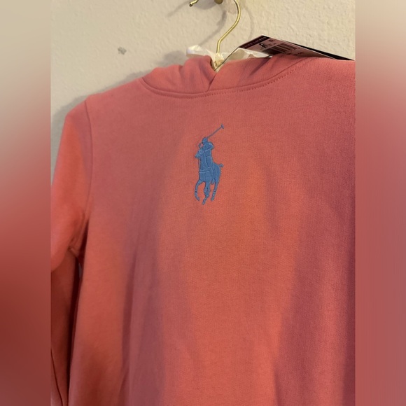 RALPH LAUREN HOODIE DRESS CORAL large 12/14 - Picture 5 of 6